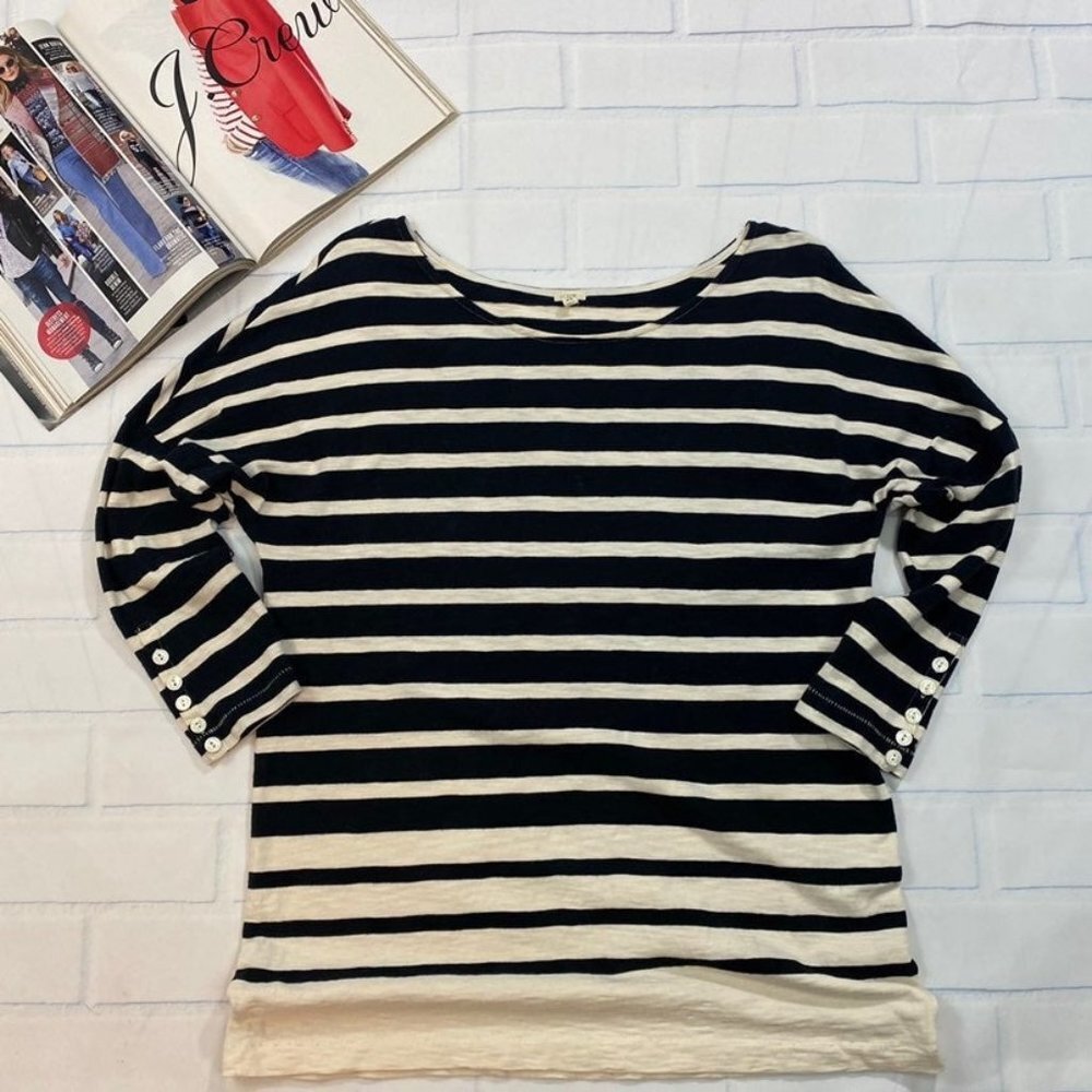 J.Crew Women's striped‎ long sleeve Shirt blouse
